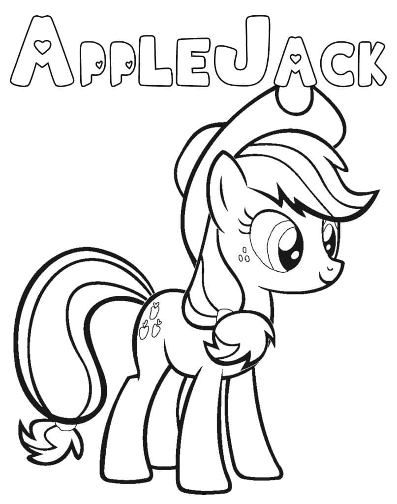 Desenho de Applejack My Little Pony para Colorir e Pintar