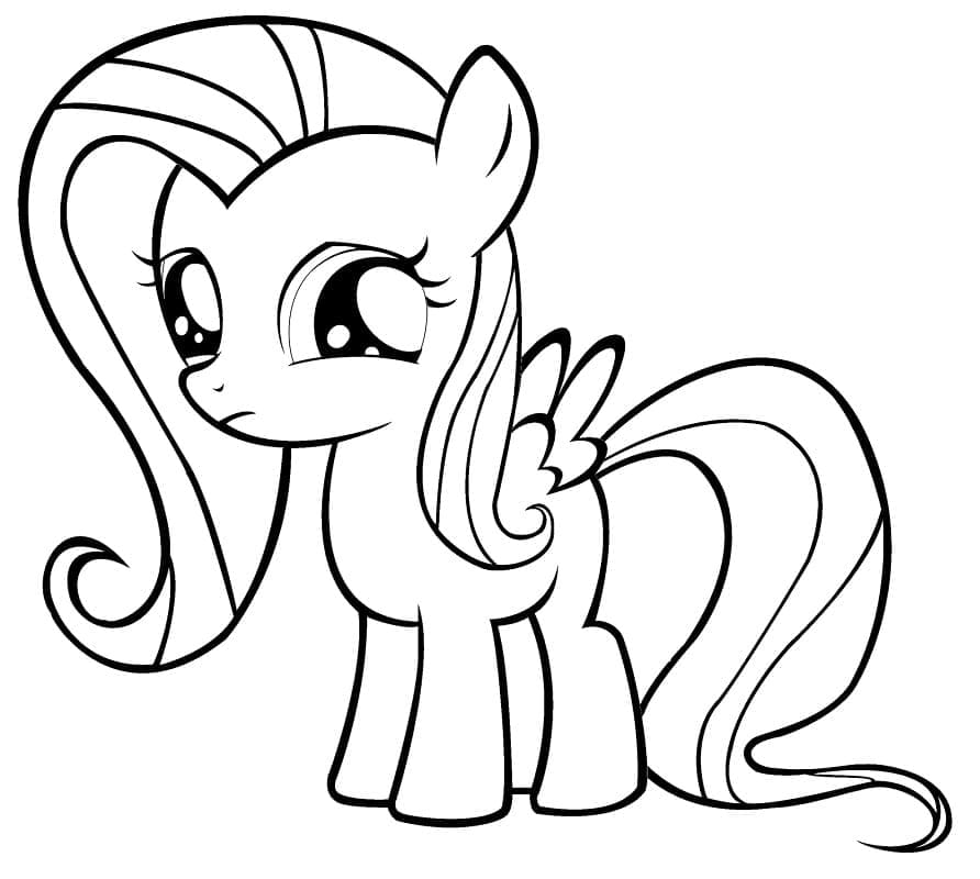 Desenho de Fluttershy de My Little Pony para Colorir e Pintar