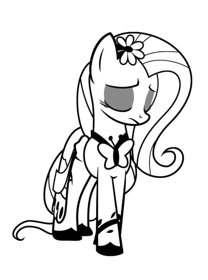 Desenho de Fluttershy Imprimivel para Colorir e Pintar