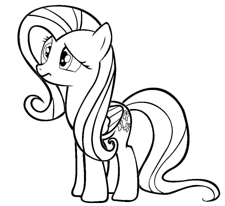 Desenho de Fluttershy Triste para Colorir e Pintar