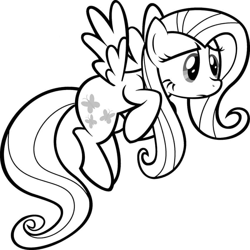 Desenho de Foto de Fluttershy para Colorir e Pintar