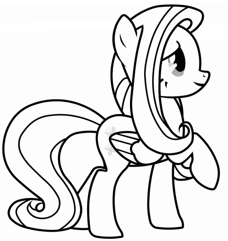 Desenho de Imagem de Fluttershy para Colorir e Pintar