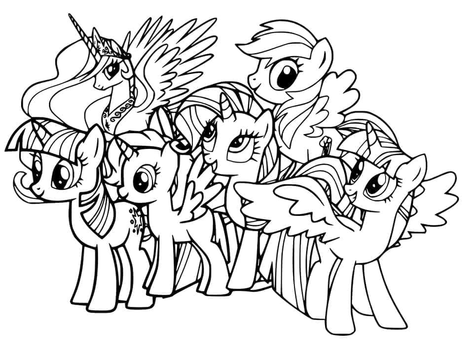 Desenho de Imagem de My Little Pony para Colorir e Pintar