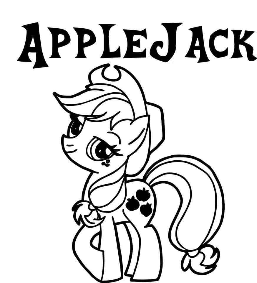 Desenho de Linda Applejack para Colorir e Pintar