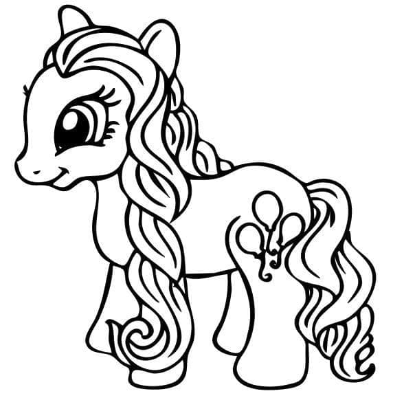 Desenho de Linda Pinkie Pie para Colorir e Pintar