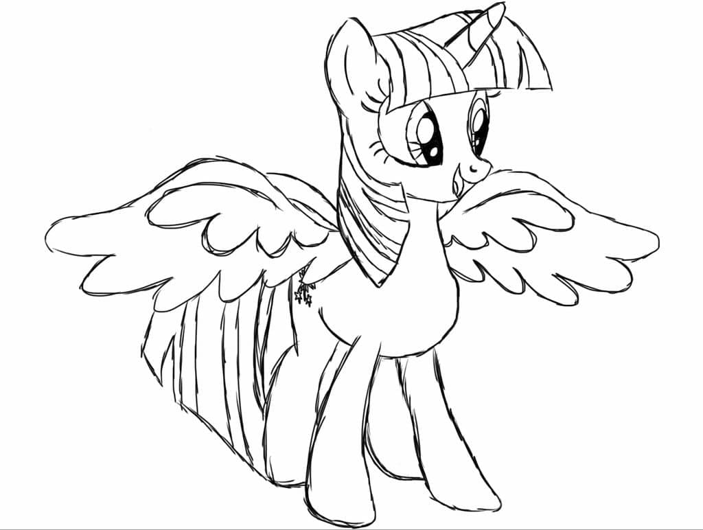Desenho de Linda Twilight Sparkle para Colorir e Pintar