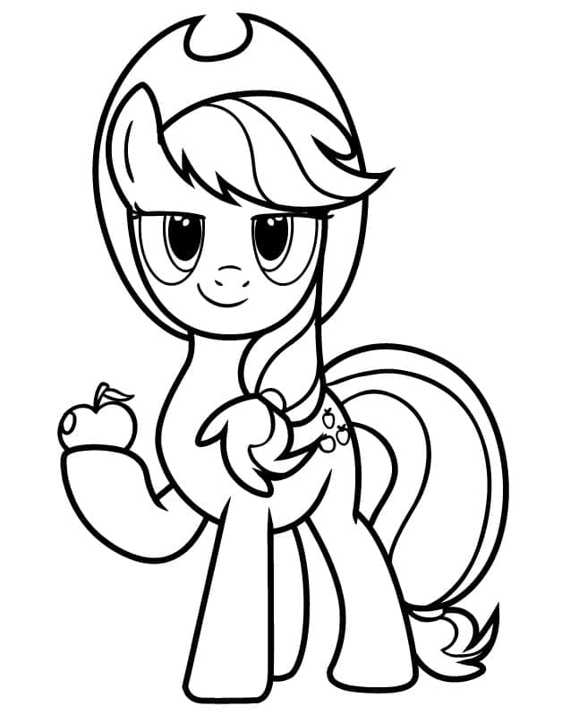 Desenho de My Little Pony Applejack para Colorir e Pintar