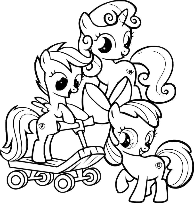 Desenho de My Little Pony Grátis para Colorir e Pintar