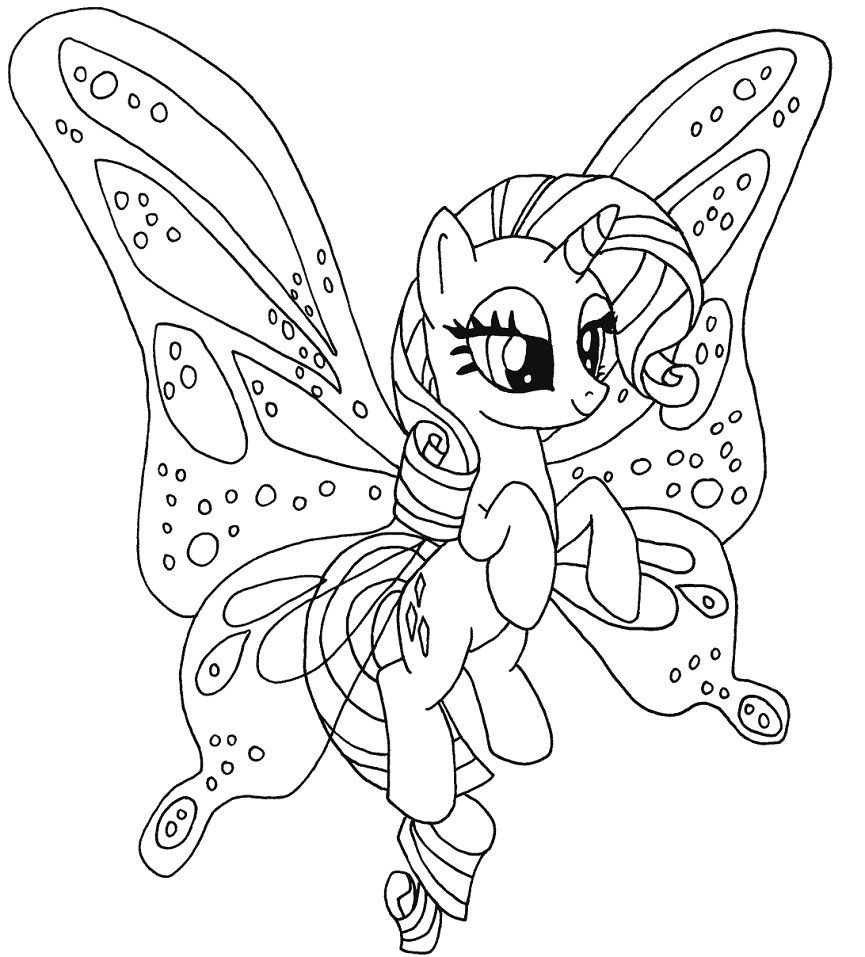 Desenho de My Little Pony Infantil para Colorir e Pintar