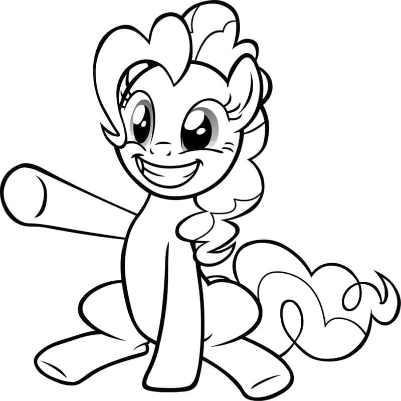 Desenho de Pinkie Pie Engracada para Colorir e Pintar