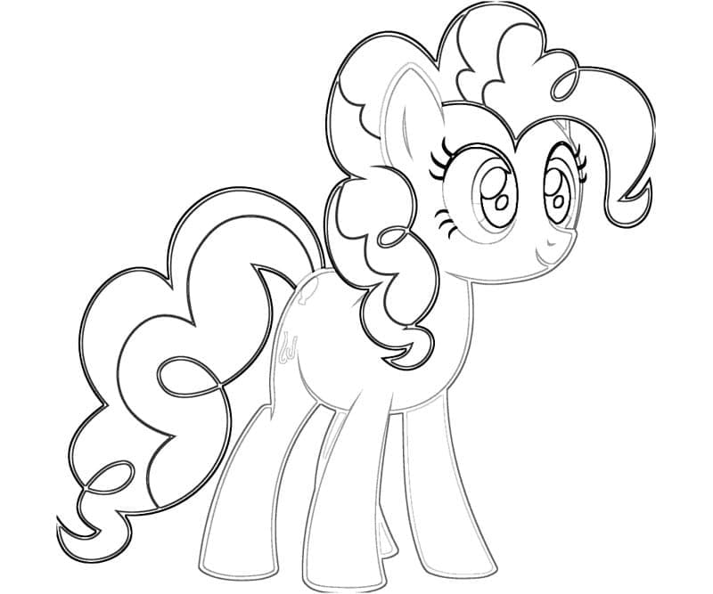 Desenho de Pinkie Pie Fácil para Colorir e Pintar