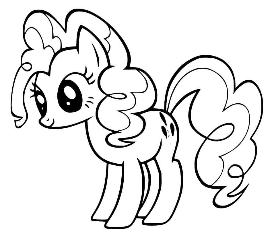 Desenho de Pinkie Pie Infantil para Colorir e Pintar