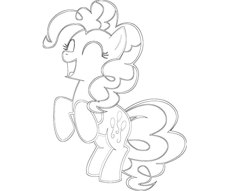Desenho de Pinkie Pie My Little Pony para Colorir e Pintar