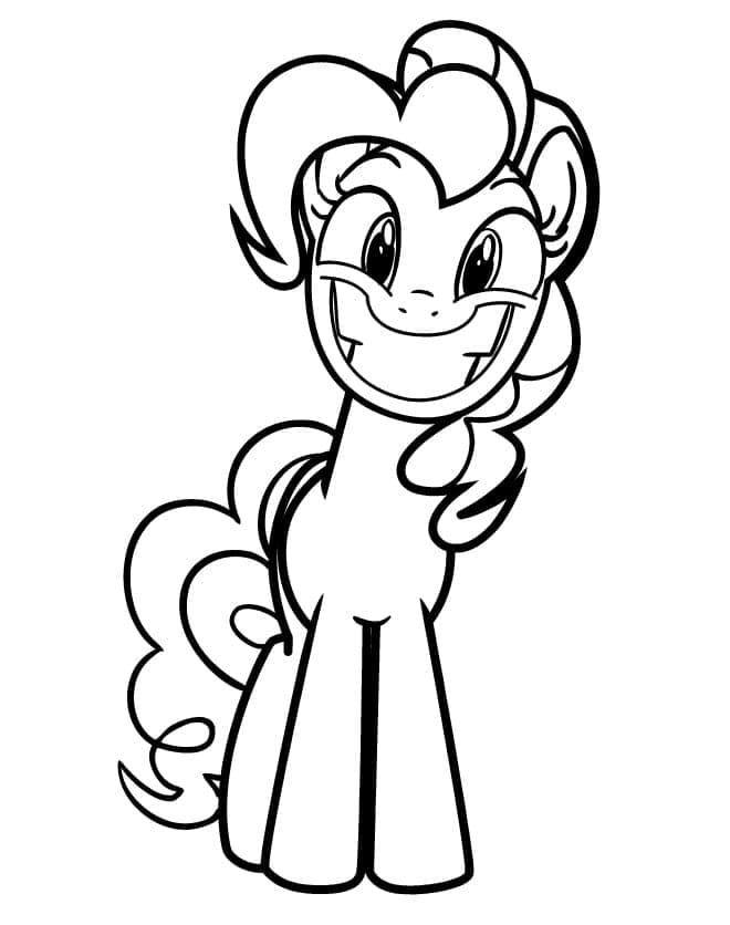 Desenho de Pinkie Pie Rindo para Colorir e Pintar