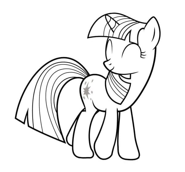 Desenho de Twilight Sparkle de My Little Pony para Colorir e Pintar