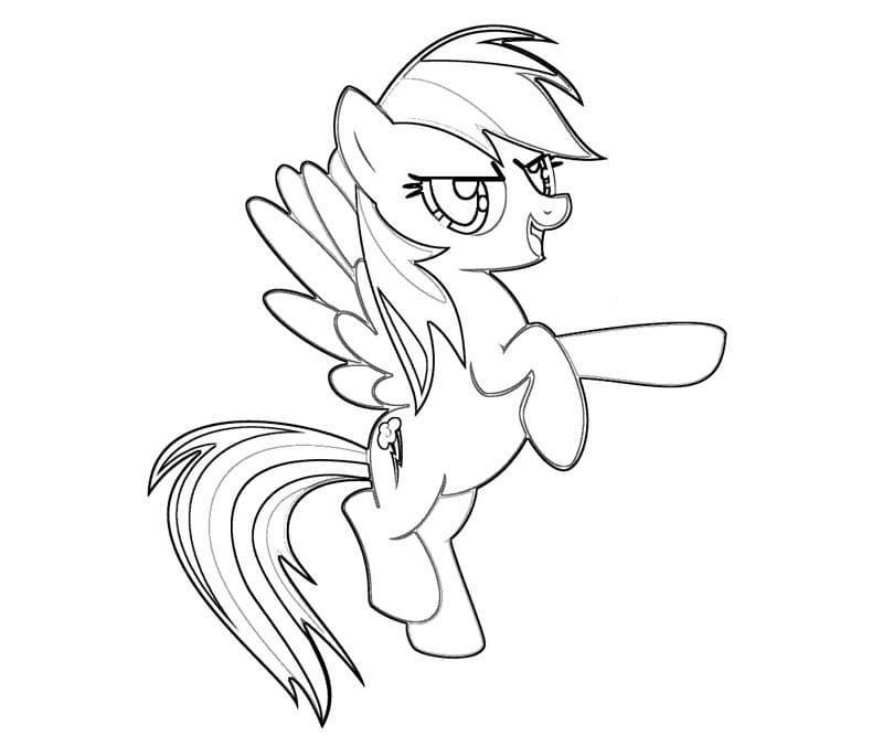 Desenho Rainbow Dash de Mlp para Colorir e Pintar