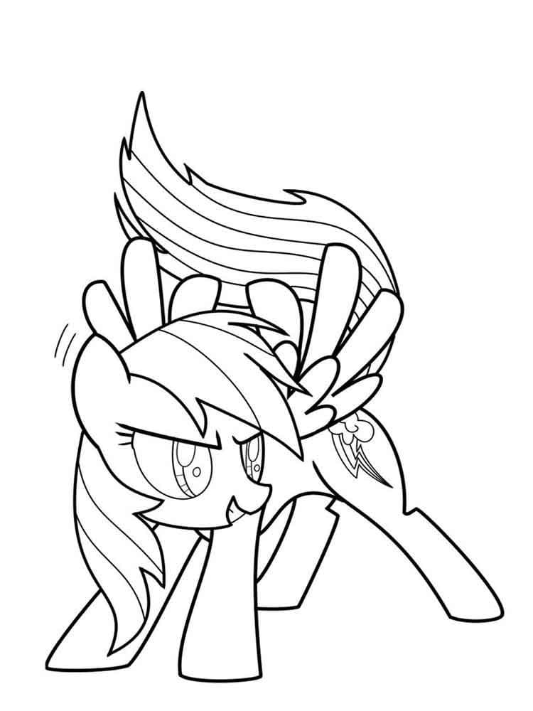 Desenho Rainbow Dash de My Little Pony para Colorir e Pintar