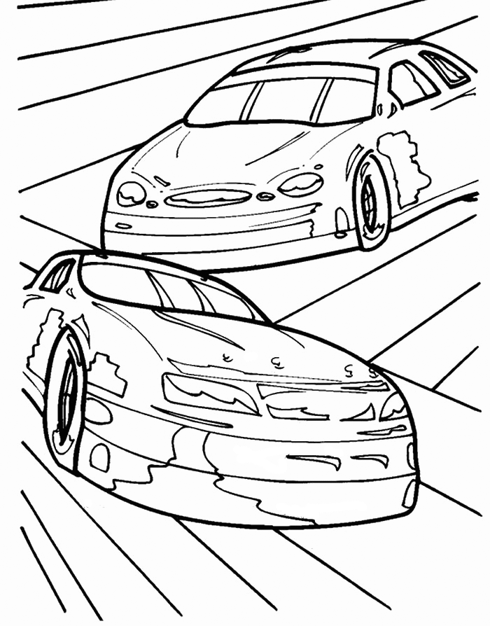 Desenho de Nascar para Colorir e Pintar