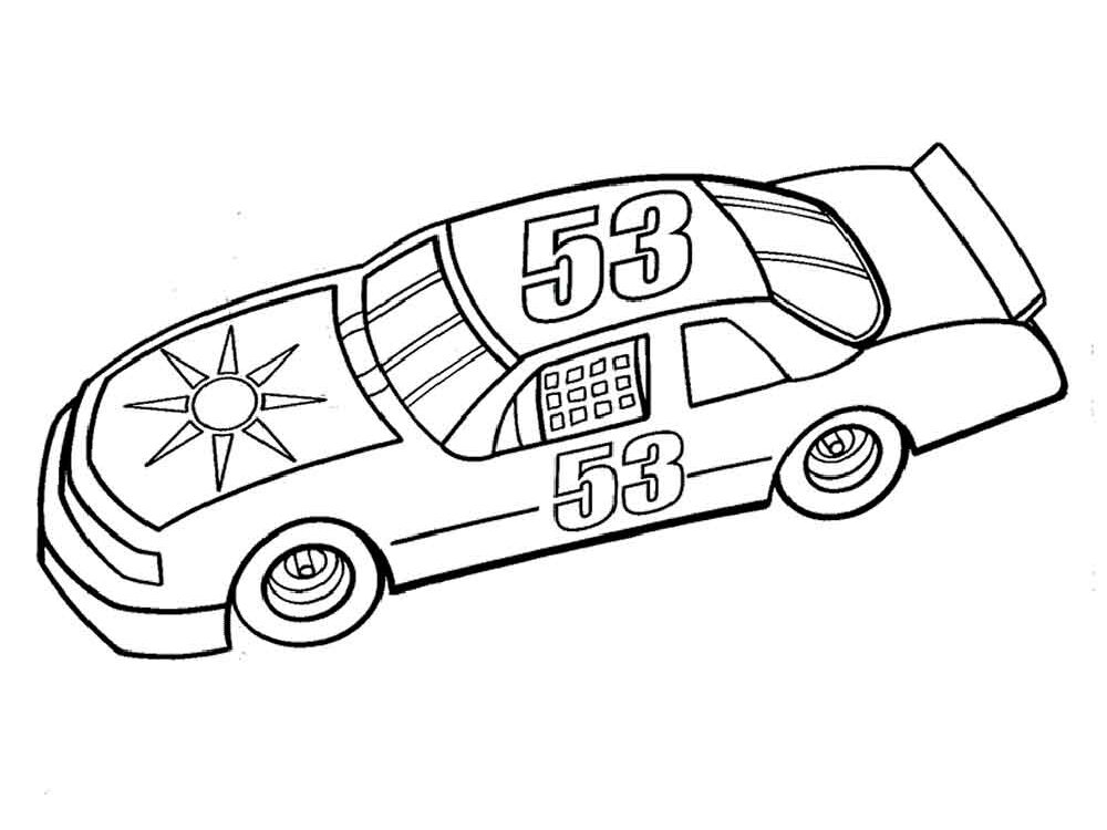 Desenho de Nascar para Imprimir e Colorir e Pintar