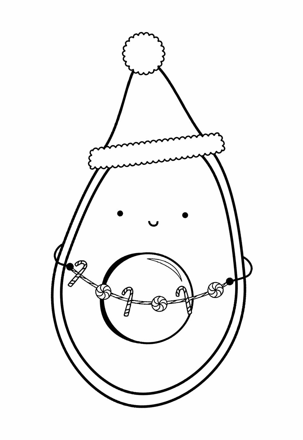 Desenho de Natal Kawaii Desenhos Pdf e Pintar