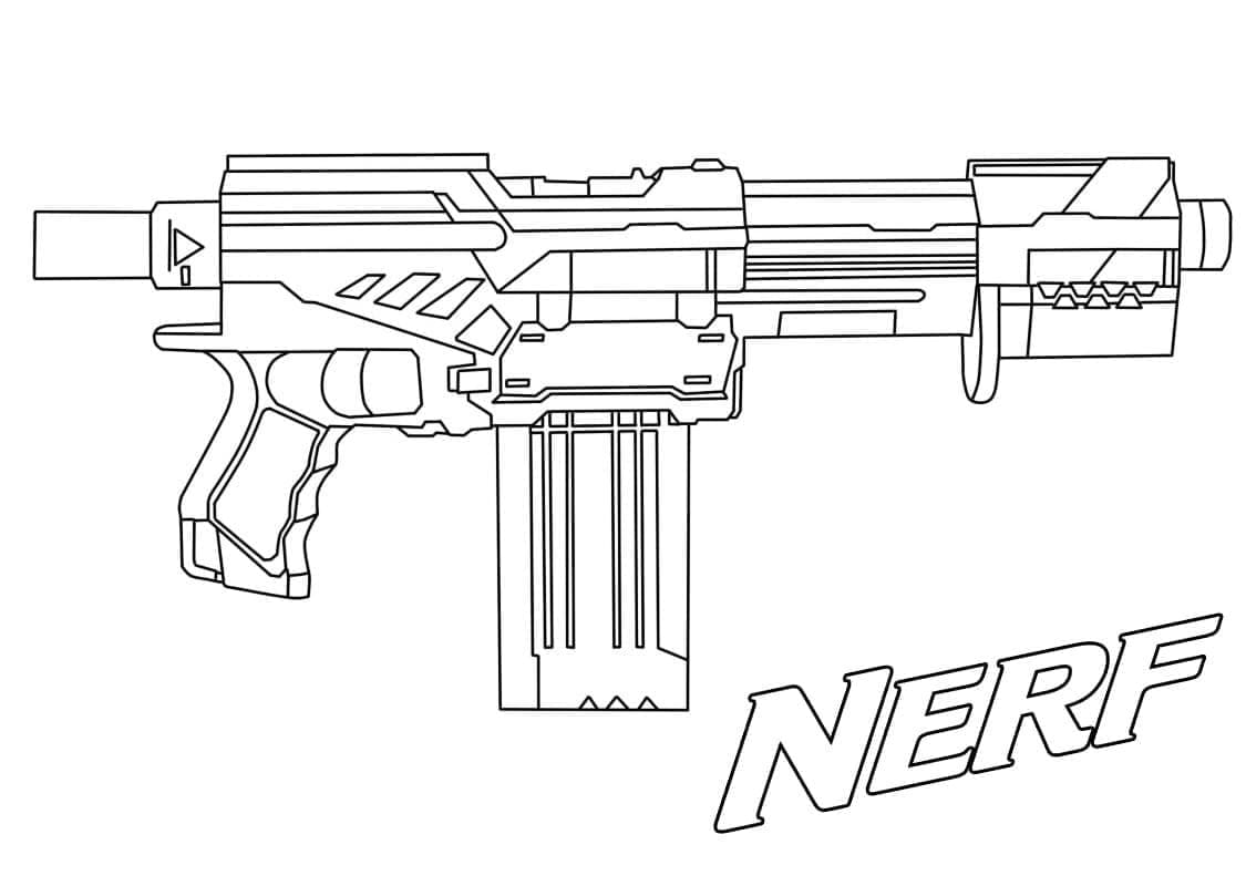Desenho de Imagem da Armá Nerf para Colorir e Pintar