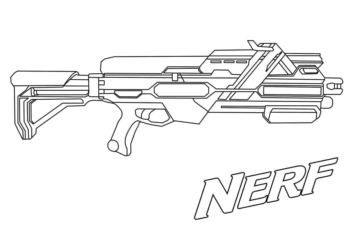 Desenho de Imagem de Nerf para Colorir e Pintar