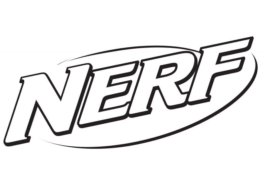 Desenho de Logotipo da Nerf para Colorir e Pintar
