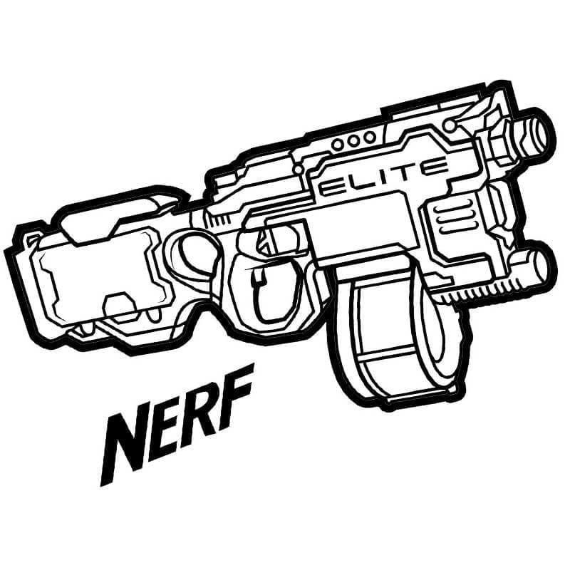 Desenho de Nerf Elite para Colorir e Pintar