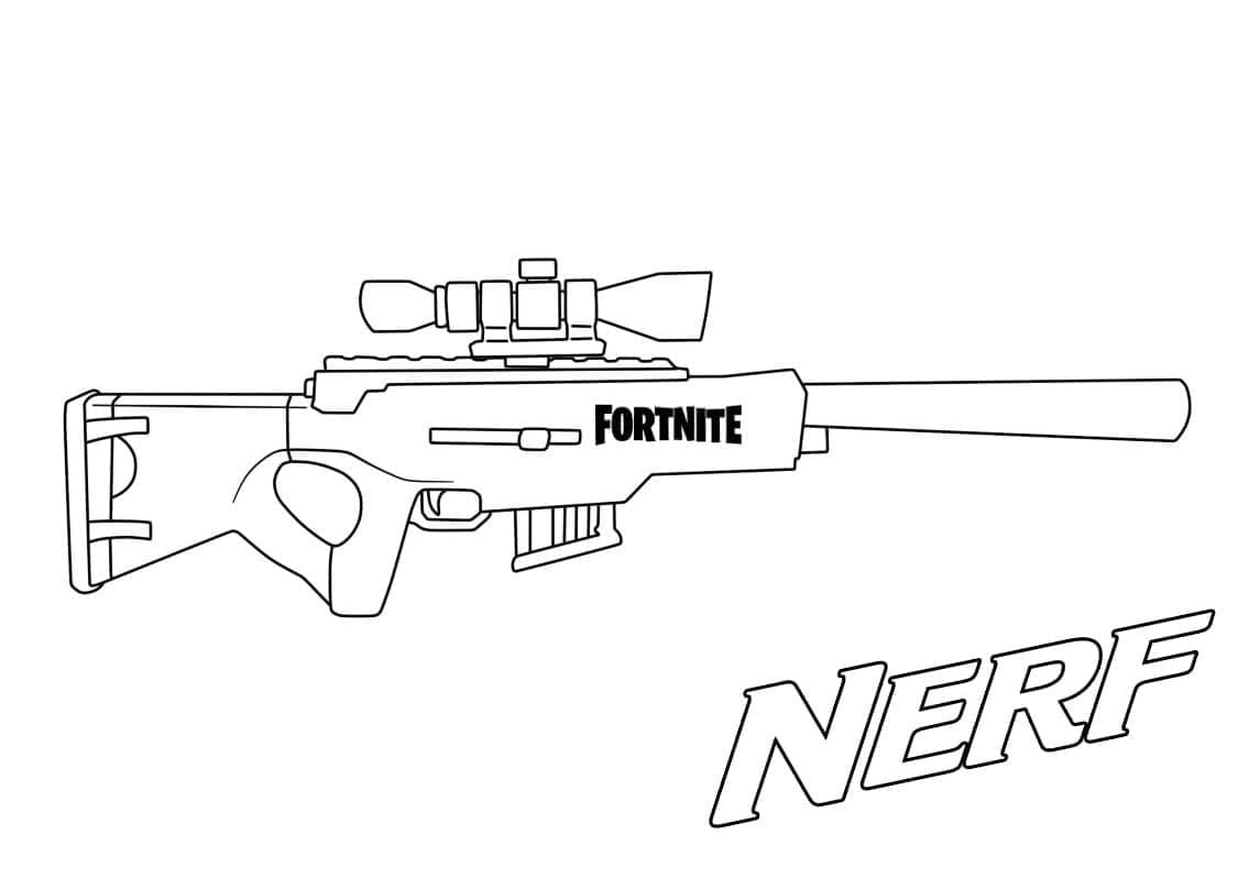 Desenho de Nerf Fortnite para Colorir e Pintar