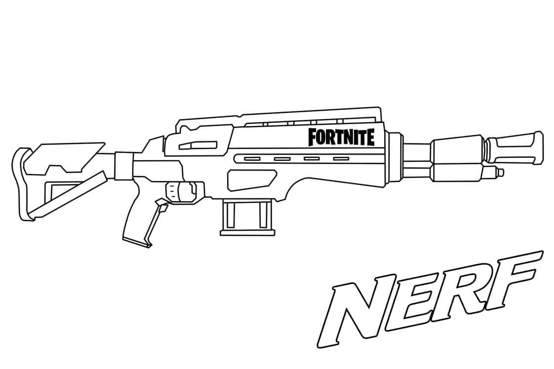 Desenho de Nerf Imprimivel para Colorir e Pintar
