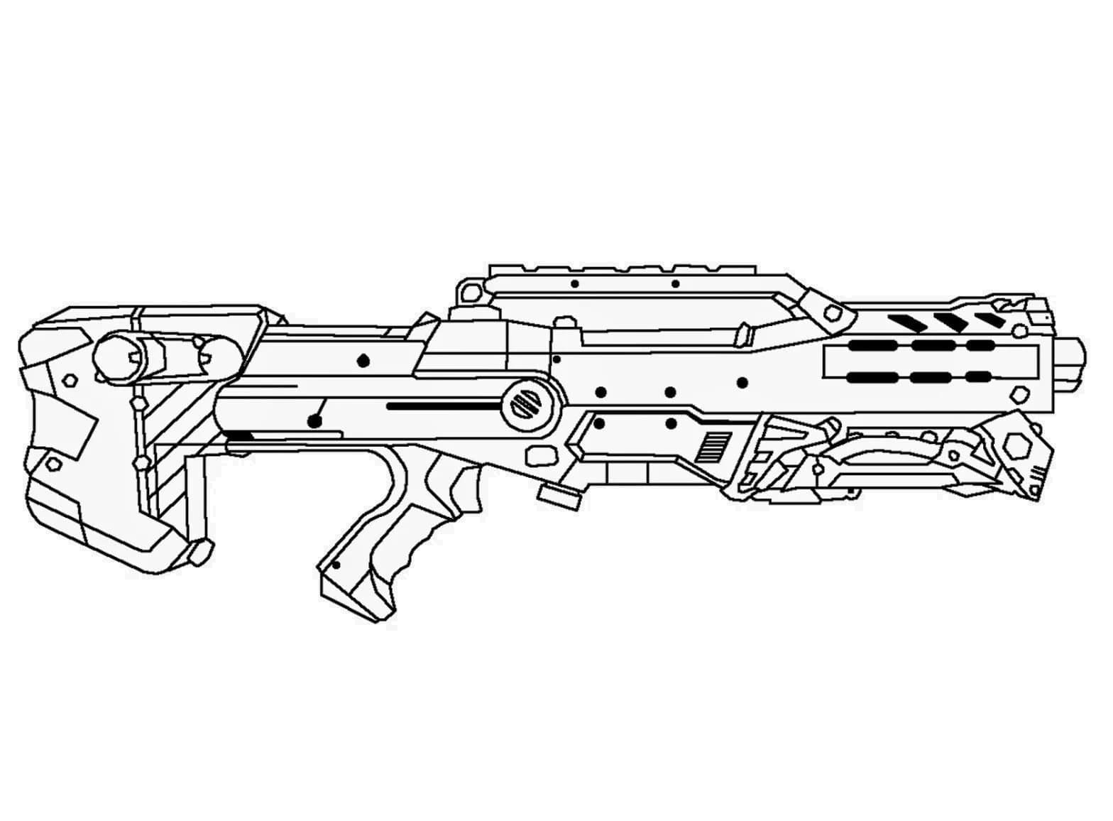 Desenho de Nerf para Crianças para Colorir e Pintar