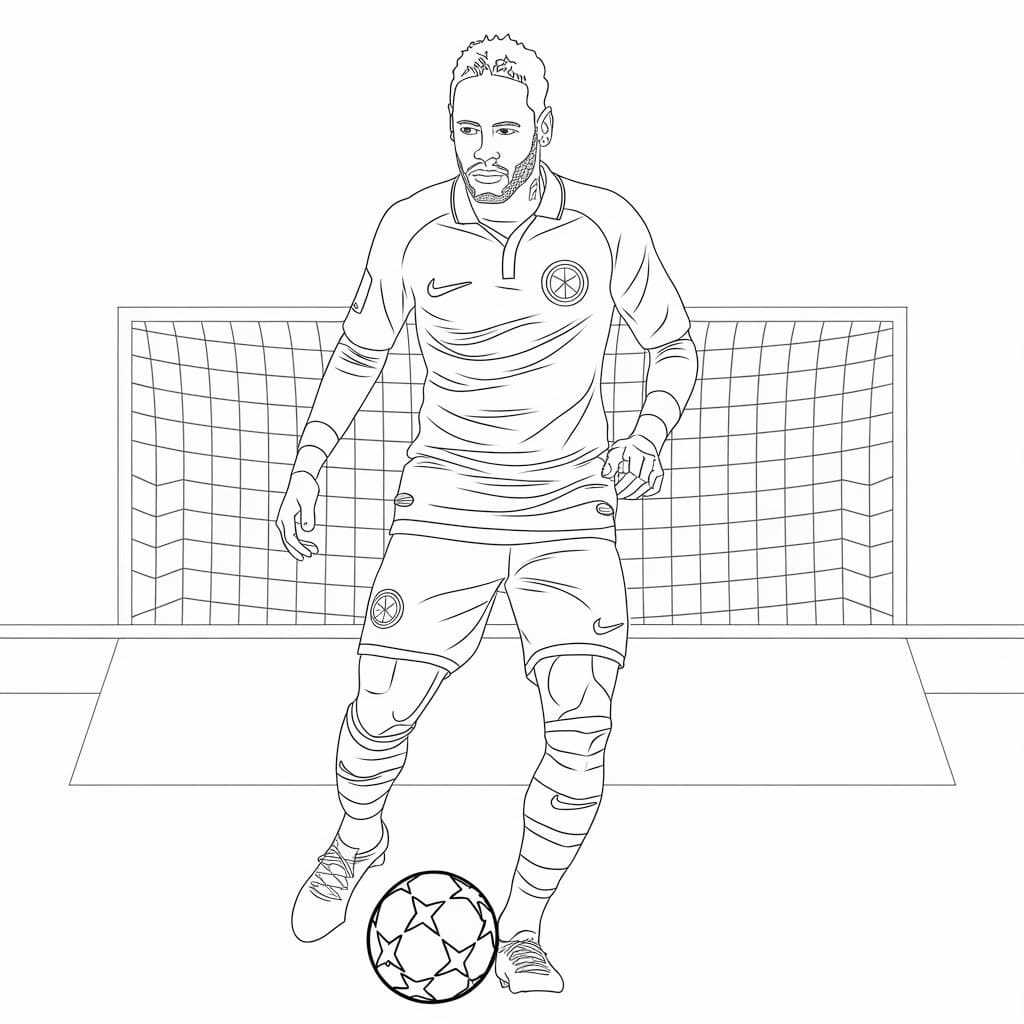 Desenhos de Neymar para Crianças para Colorir e Pintar