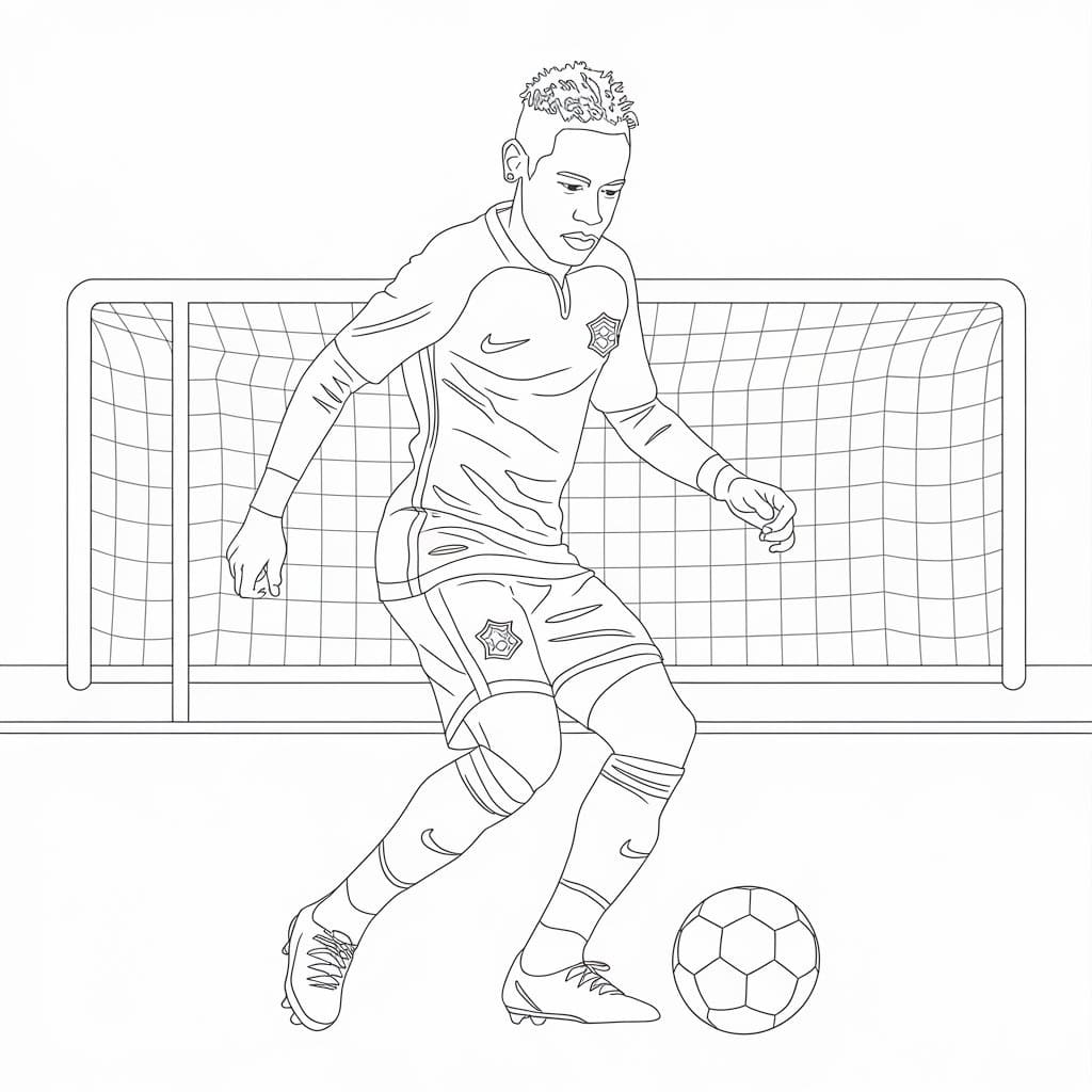 Desenhos de Neymar e Legal para Colorir e Pintar