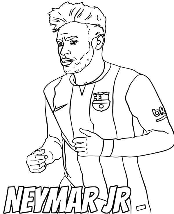Desenho de Imagem de Neymar para Colorir e Pintar