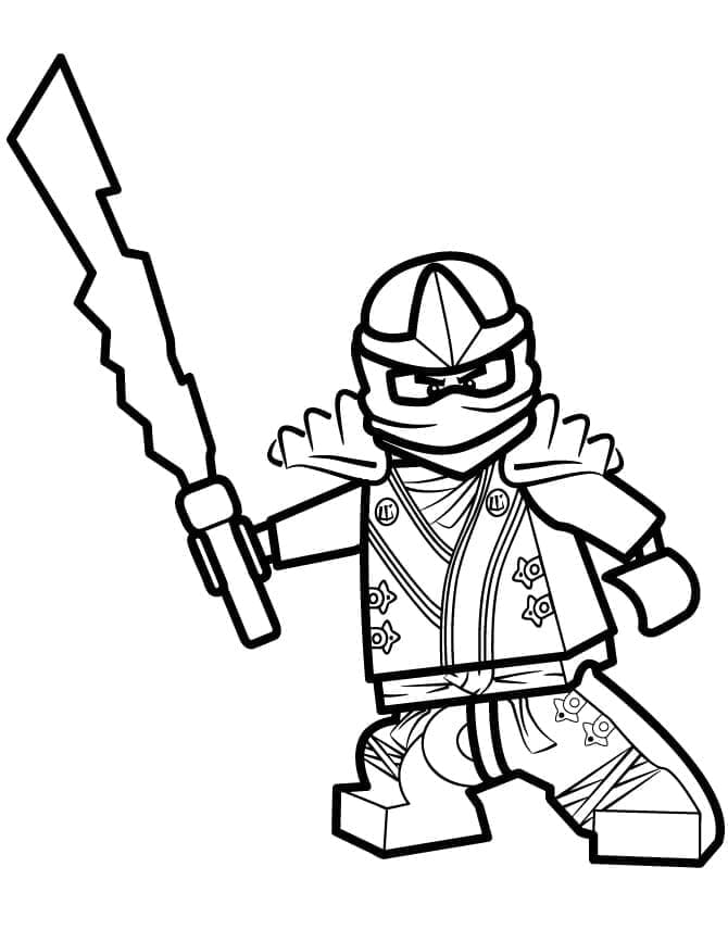 Desenho de Imagem de Lego Ninjago para Colorir e Pintar