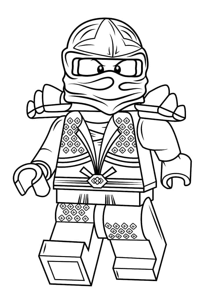 Desenho de Lloyd Lego Ninjago para Colorir e Pintar