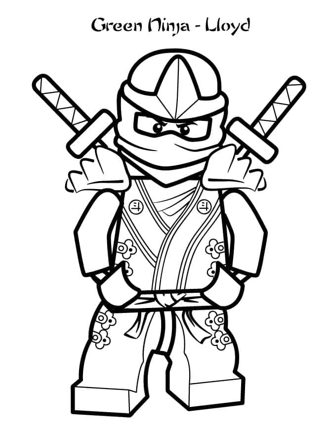 Desenho de Lloyd Ninjago para Colorir e Pintar