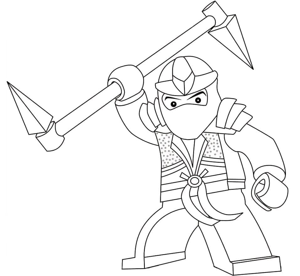 Desenho de Lloyd de Lego Ninjago para Colorir e Pintar