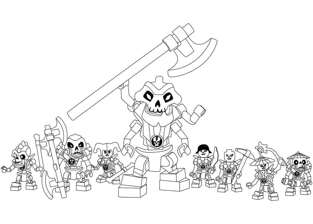Desenho de Skulkin de Lego Ninjago para Colorir e Pintar