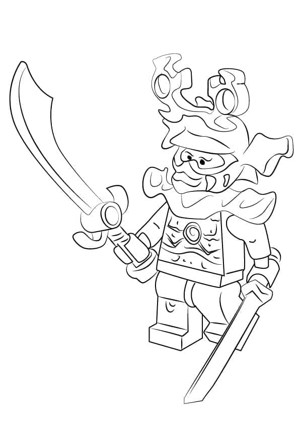 Desenho de Stone Warrior de Lego Ninjago para Colorir e Pintar