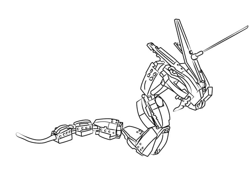 Desenho de The Great Devourer de Lego Ninjago para Colorir e Pintar