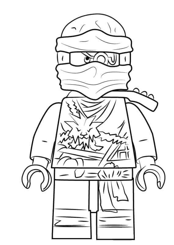 Desenho de Zane de Lego Ninjago para Colorir e Pintar