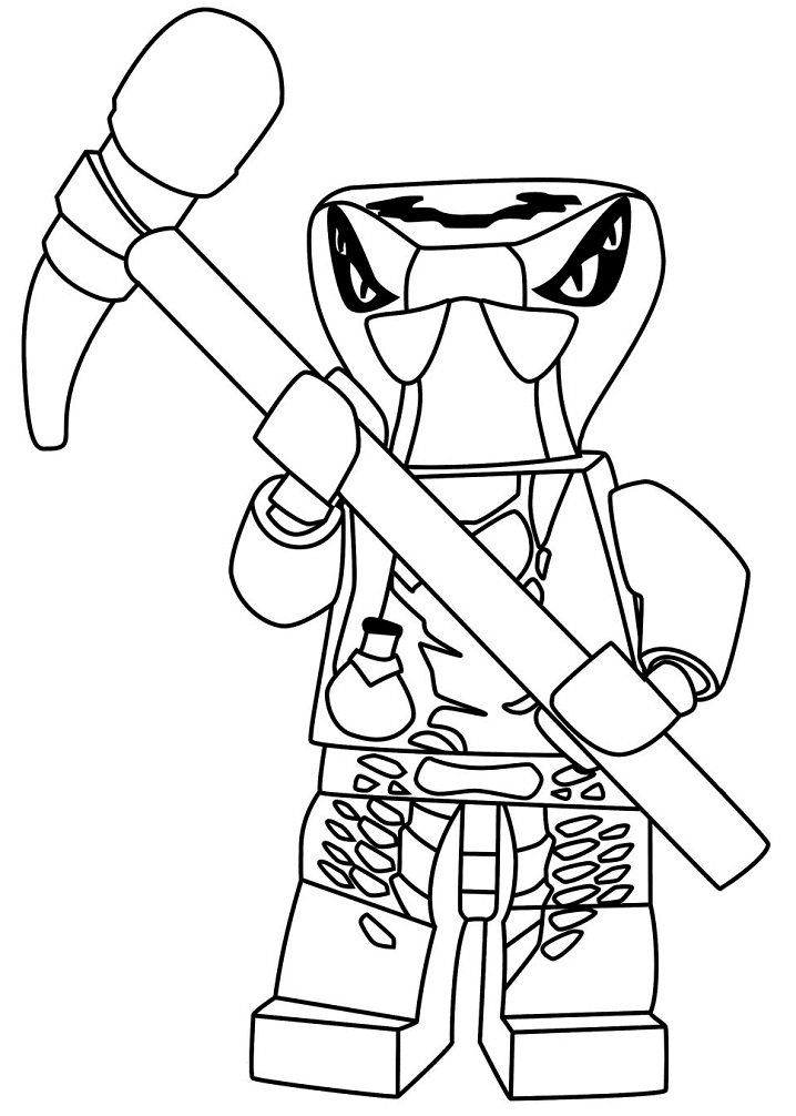 Desenho de Lego Ninjago Spitta para Imprimir e Pintar Grátis