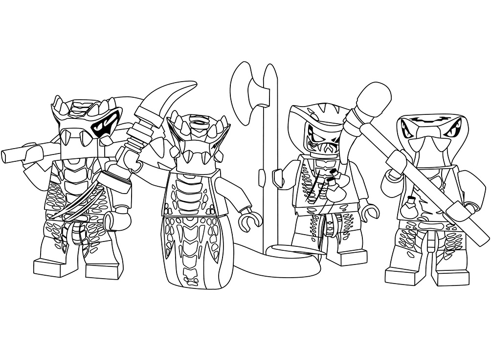Desenho de Lego Ninjago Venomari para Colorir Grátis e Pintar