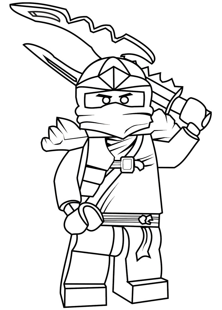 Desenho Pdf de Jay Zx Lego Ninjago para Colorir e Pintar