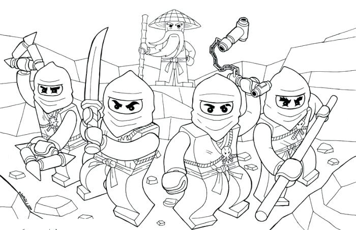 Desenho Pdf Personagens de Ninjago para Pintar