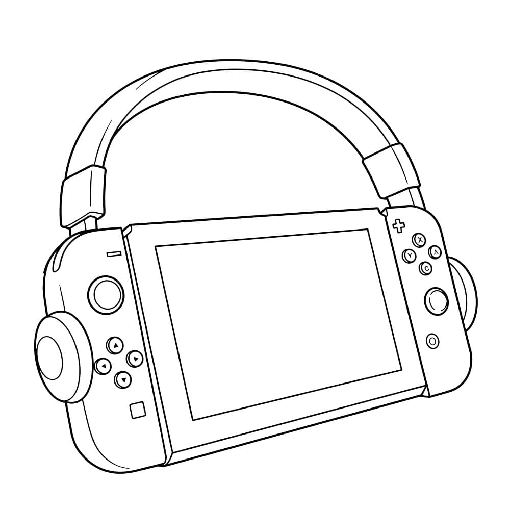 Desenho de Imprimivel Grátis Nintendo Switch para Crianças para Colorir