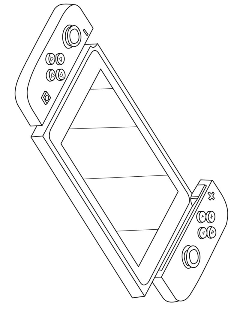 Desenho de Imprimivel Grátis Nintendo Switch para Colorir