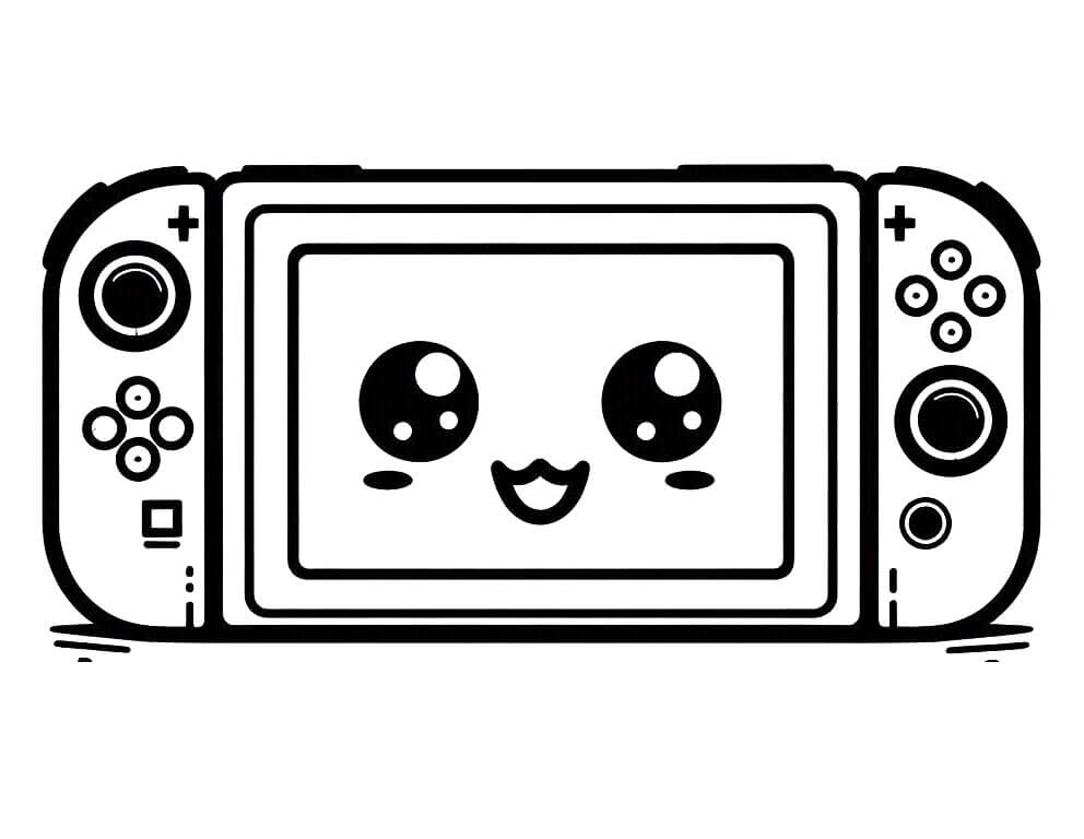 Desenho de Lindo Nintendo Switch para Colorir