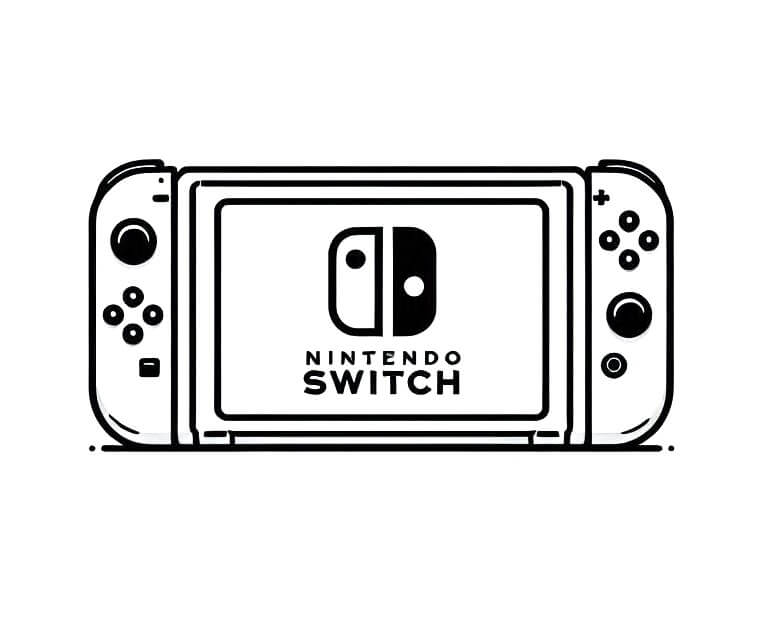 Desenho de Nintendo Switch Imprimivel Grátis para Crianças para Colorir